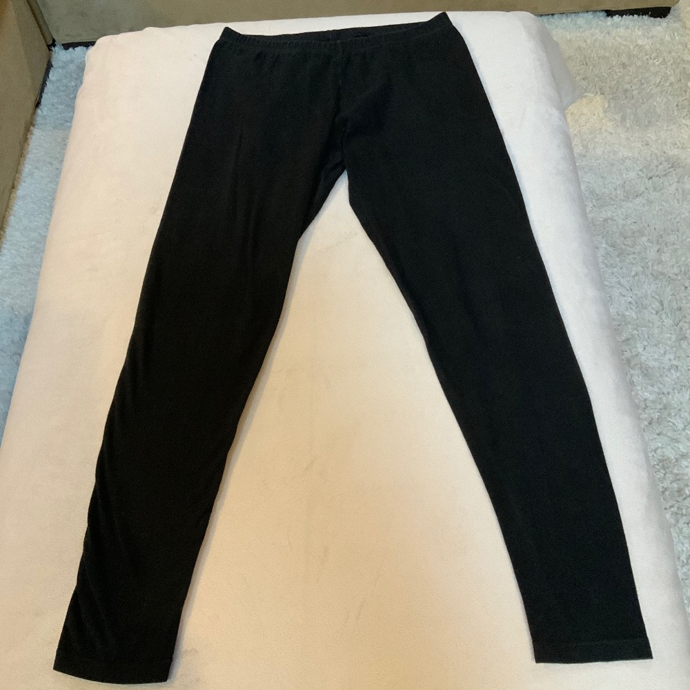 Jockey Black M leggings Gym Active Athleisure Minimalist Monochrome Pickleball